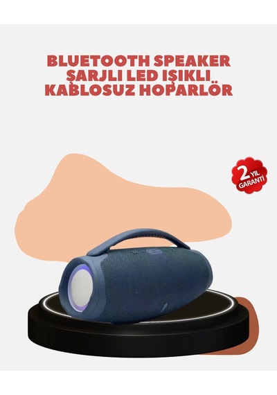 Northcity Suya Dayanıklı Taşınabilir Bluetooth Hoparlör - Renkli Led Efektli Outdoor Ses
