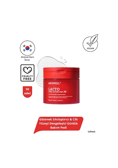Medipeel Lacto Pore Lifting Pad 2x Gözenek Sıkılaştırıcı & Cilt Yüzeyi Dengeleyici Pedi