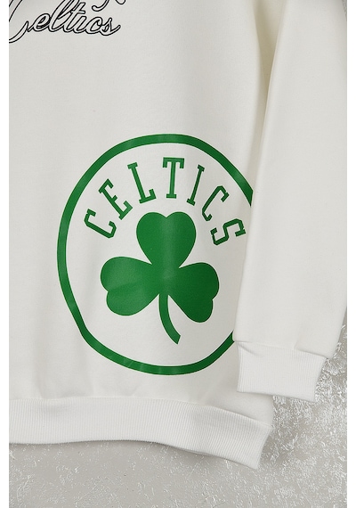 Wolters Outdoors Çocuk Boston Celtic Oversize Baskılı Pamuklu Uzun Kollu Bisiklet