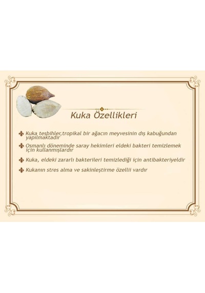 Tesbihane Sistemli İnce Tasarım Exclusive Renk Arpa Kesim Kuka Tesbih Kahverengi