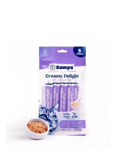 Zampa Creamy Delight Tuna Balıklı & Krill Kedi Krema Ödül Maması 80 G