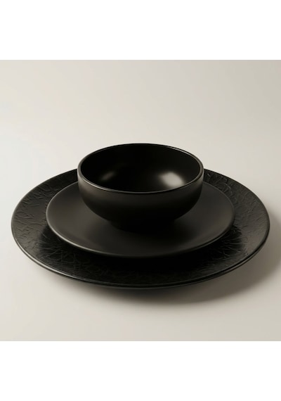 Güral Enternasyonel Black Matt 12 Parça 4 Kişilik Yemek Takımı 141 4858621