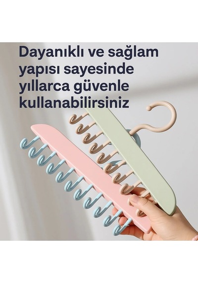 Kancalı Ve Yapışkanlı Dolap Askısı Özel Seri 1 Adet Plastik Çok Renkli Cn Diğer