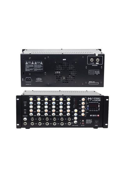 Magicvoice MV-300EU-TR 300W 6 Girişli USB Bluetooth Trafolu Mixer Küp Amfi