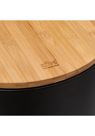 5five Çöp Kovaları Simply Smart Bambou 30 Lt Metal Siyah