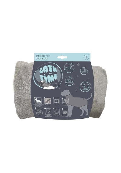 M-pets Bath Time Köpekler İçin Bornoz L