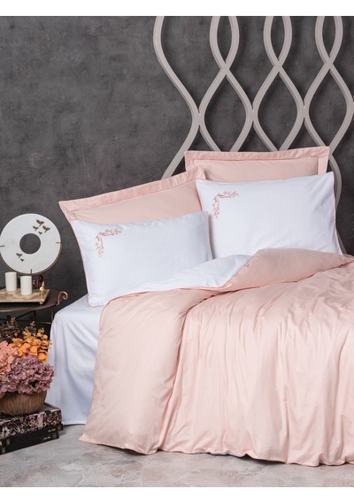 Cotton Box Elite Saten Çift Kişilik Nevresim Takımı Melinda Pembe