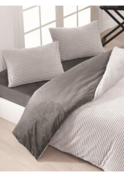 Merinos Eternıty Fitilli Nevresim Seti 4 Parça Açık Gri Acıkgrı Açık Gri