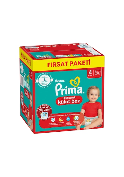 Prima Külot Bebek Bezi 4 Beden 62 Adet Maxi Fırsat Paketi
