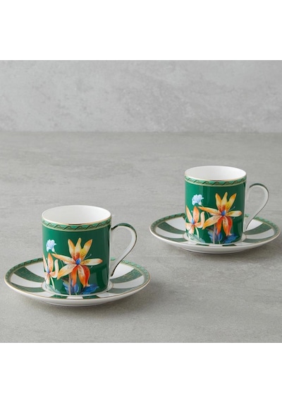 Bk Gift Emberlyn New Bone China 4 Parça 2 Kişilik Kahve Fincan Takımı 90 Ml Yeşil Şık Sunum Fincan Seti Kobitmeyencom36718 Bk Gift Diğer