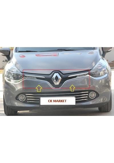 Renault Clio 4 Sport Tourer Krom Ön Panjur Çıtası U Formlu