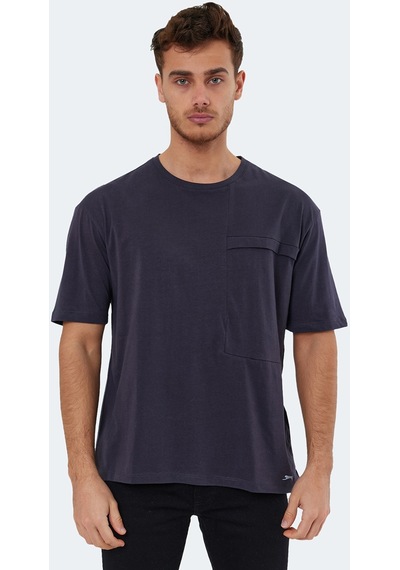 Slazenger KAURI IN Oversize Erkek Tişört Antrasit
