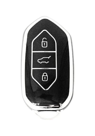 Togg T10x 3 Tuşlu Smart Nano Koruma Anahtar Kılıfı Siyah Gümüş Silver Renk Yüksek Kalite