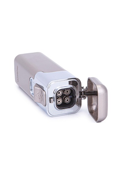 4 Torch Bej-gümüş Metal Puro Çakmağı - Tr7331