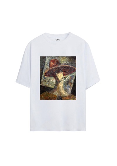 Sanat Oversize Unisex T-shirt Beyaz
