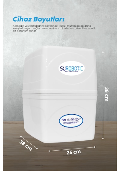 Su Arıtma Cihazı 80 Gpd Membranlı 6 Filtreli Çelik Tanklı Cihaz