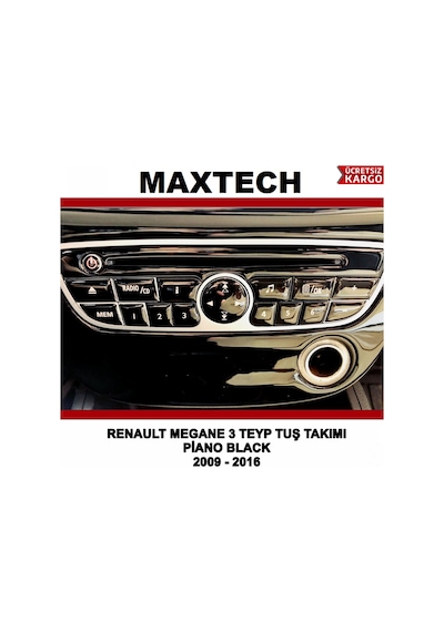 Renault Megane 3 Teyp Tuş Takımı Pianoblack 2009-2016