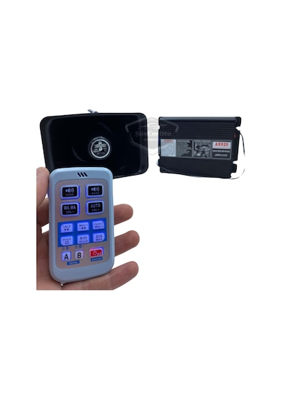Profesyonel Polis Sireni Uzaktan Kumandalı Güçlü Wireless Korna Megafonlu Mikrofonlu Metal 200w 12v