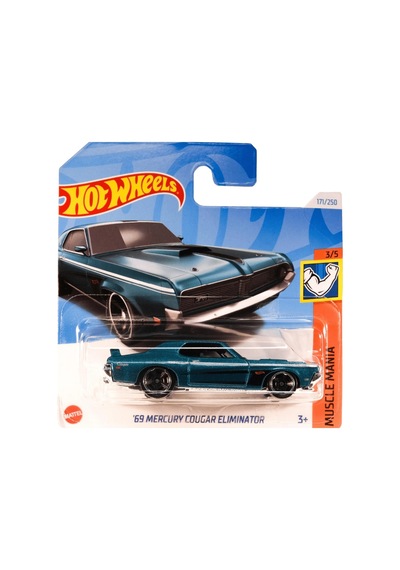 Hot Wheels '69 Mercury Cougar Eliminator - Muscle Mania 1/64 Diecast Model Araba Çok Renkli