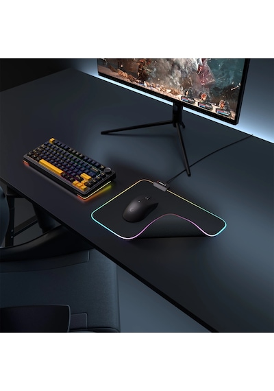 Rampage Mp-21 Pulsar M Rgb 252x328x3mm Rgb Led Gaming Mouse Pad Siyah 1923