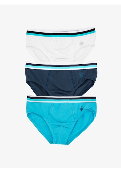 Blackspade Erkek Çocuk Külot 3'lü Paket 9394 - Lacivert Aqua Beyaz Çok Renkli