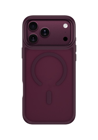 Apple iPhone Uyumlu 18 Pro Max Kılıf Wiwu Fgg-012 Armorpro Serisi M-safe Özellikli Parmak İzi Önleyici Bordo