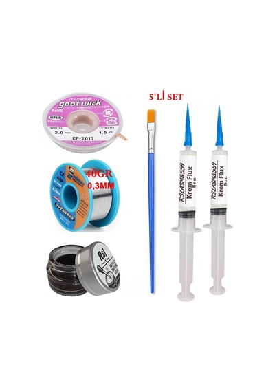 Mechanic Lehim Teli 0,3mm 40gr Havya Uc Temizleyici Rslasm Flux Ve Cp-2015 Lehim Emme Teli Seti05