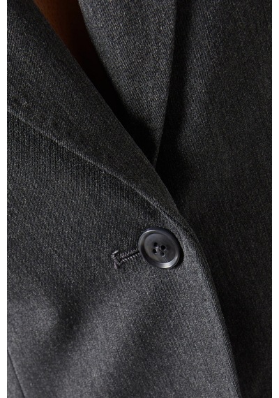 Good American Sculpted Blazer, Kadın Zarif Bel Kesimli - Modern Şık Ceket Koyu Gri