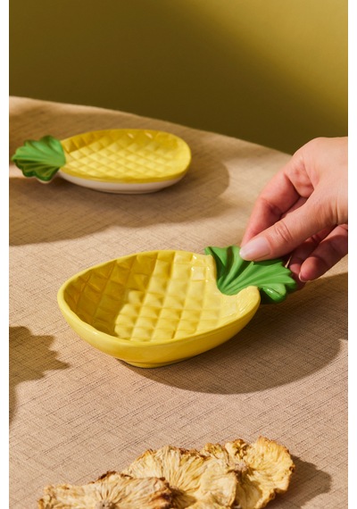 Karaca Pineapple Çerezlik 14 Cm Sarı