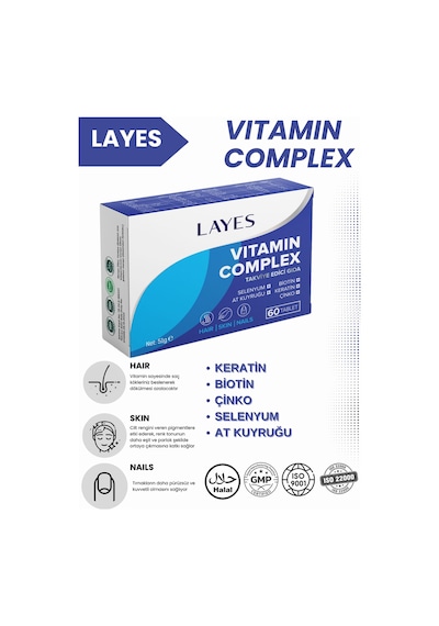 Layes Hair Vitamin Complex 60 Tablet Biotin Saç Vitamini