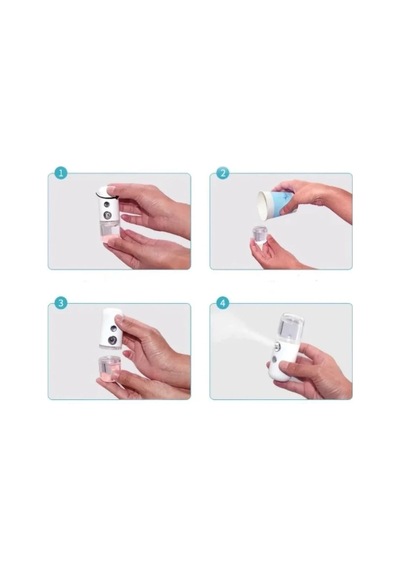 Ers Şarjlı Mini Yüz Nemlendirici Dezenfektan Cihazı Mist Sprayer Çok Renkli