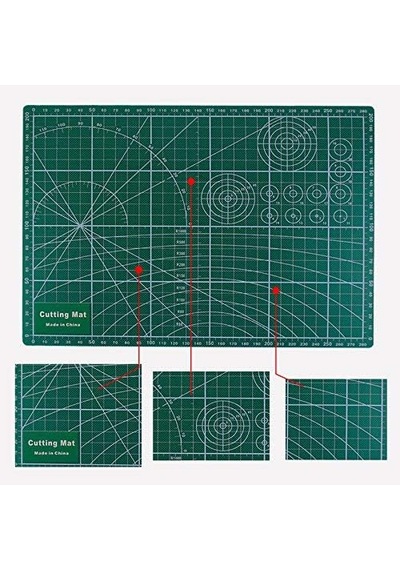 Techmaster Kesme Matı Cutting Mat Kesim Altlığı A4 Ebatında 30 Cm X 21 Cm, Standart