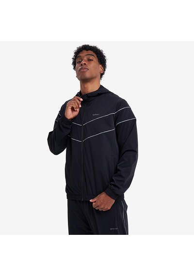 Lescon Siyah Erkek Fermuarlı Kapüşonlu Sweatshirt 26n-1157