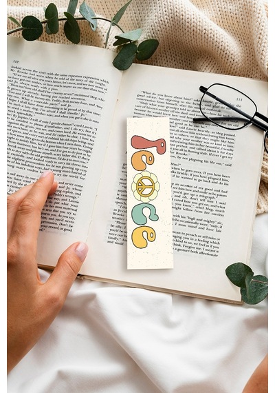 Kadın Peace Çiçek Tasarım 10 Adet Kitap Ayraç Seti PYTKAYRAC47