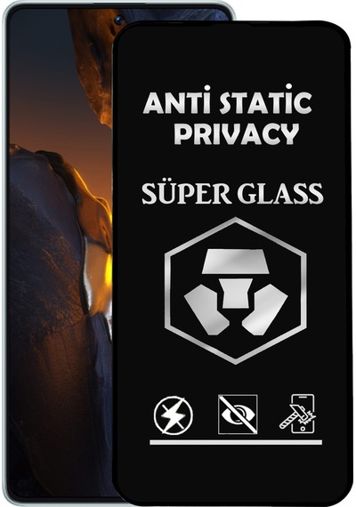Xiaomi Poco F5 Tam Kaplayan Anti Statik Hayalet Süper Temperli Cam Ekran Koruyucu