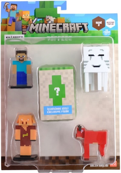 Minecraft 3d Toppeez 5'li Figür Seti Seri-2 Model 3 Pmı/mc2240