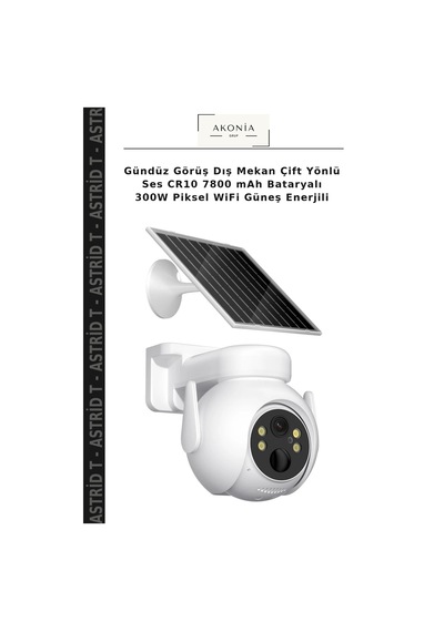 Gündüz Görüş Dış Mekan Çift Yönlü Ses Cr10 7800 Mah Bataryalı 300w Piksel Wifi Güneş Enerjili Çok Renkli