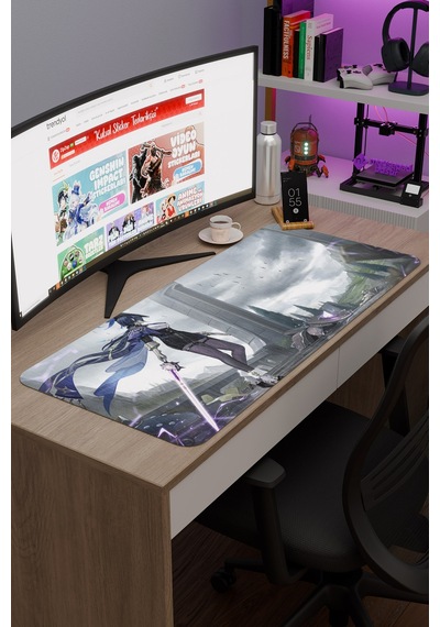 Clorinde Genshin Impact Anime Gacha V1 - 90x40 Xxl Gaming Mouse Pad Fare Altlığı