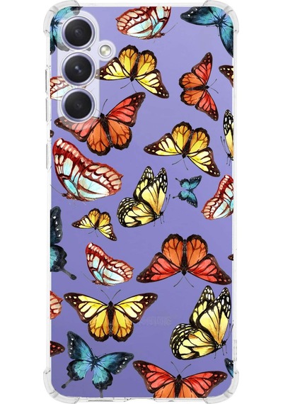 Samsung Galaxy S24fe İle Uyumlu Water Color 2 Baskılı Şeffaf Köşe Korumalı Antişok Kılıf