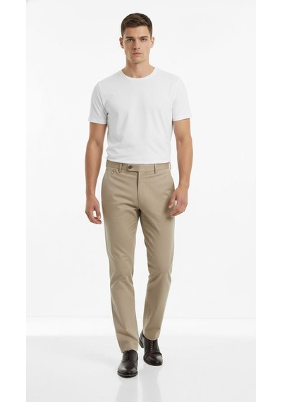 Plus Scorpion Erkek Kumaş Pantolon Slim Fit Siyah, Lacivert, Bej, Açık Gri, Antrasit, Vizon Esnek Rahat Klasik Pantolon Açık Bej