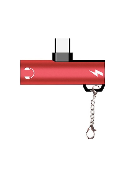 Ally Type-C to 3.5 MM Anahtarlık Dönüştürücü Adaptör Kırmızı