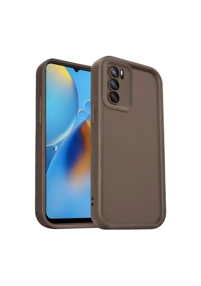 Uryport Oppo A16 Kılıf Viera Silikon - Kahverengi