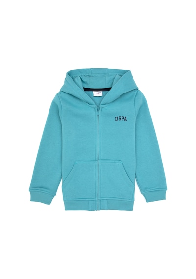 U.S. Polo Assn. Erkek Çocuk Mint Örme Fermuarlı Kapüşonlu Hırka 50313852-VR152