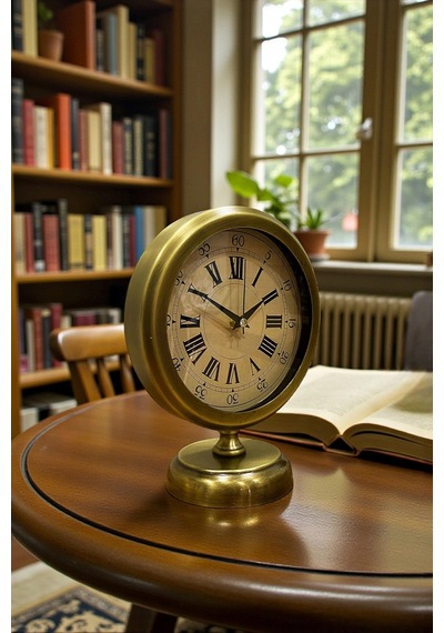 Majestic Time Eskitme 25 X 20 Cm Metal Masa Saati Çok Renkli
