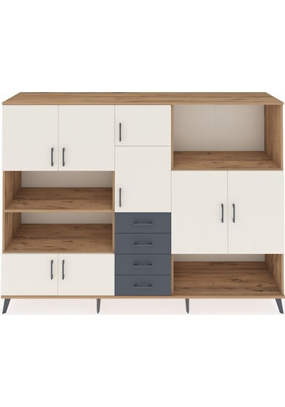 Hyperion Dolap 10 Raflı 4 Çekmeceli 8 Kapaklı 220x44x163 Çam-ayta Çam-aytaşı/antrasit Hyperion Dolap 10 Raflı 4 Çekmeceli 8 Kapaklı 220x44x163 Çam-ayta Çam-aytaşı/antrasit