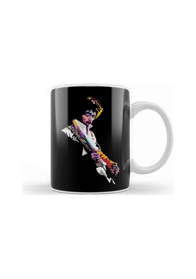 Pop Art Style Jimi Hendrix In Colorful Pop Kupa Bardak Porselen Karışık