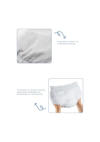 Babyjem Alıştırma Külodu 2li Set 3 Yaş Beyaz