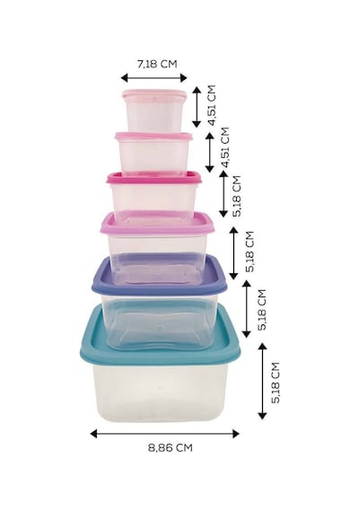 Karaca  Dora Purple 6 Parça Saklama Kabı