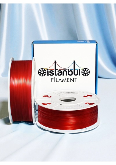 İstanbul Pla Filament Transparan Kırmızı 1.75mm 1 Kg