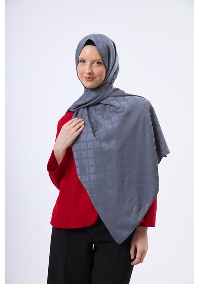 Mirsoy Scarf Lina Modern Desen Şal Gri
